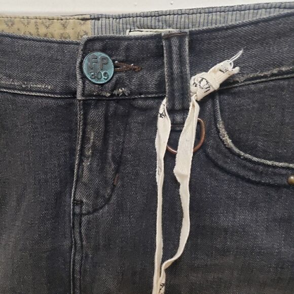 Free People Black Denim Mini Skirt Womens 30 - Picture 3 of 12